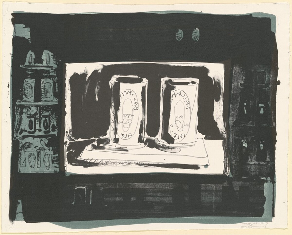 Ale Cans [trial proof D] by Jasper Johns
