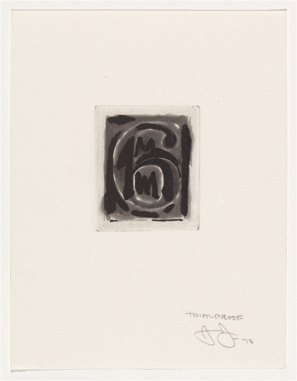 0-9 [trial proof, figure 6] by Jasper Johns