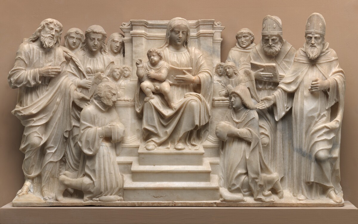 Madonna and Child with Saints and Donors by Probably Gasparo Cairano