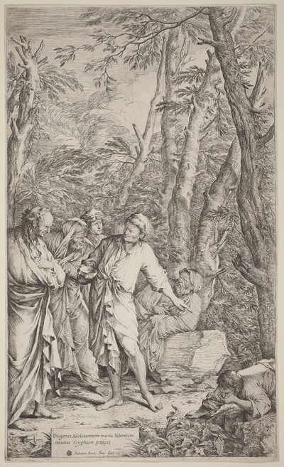 Diogenes Casting Away His Bowl