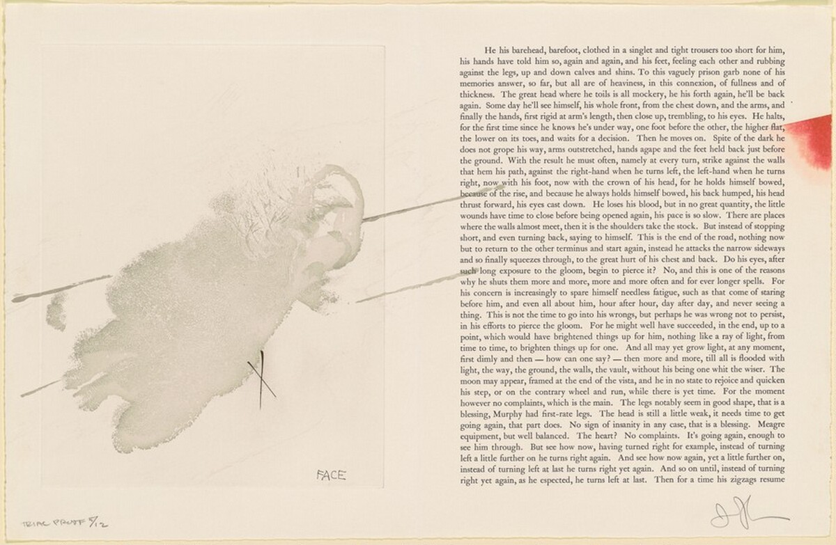 Face [trial proof 5] by Jasper Johns