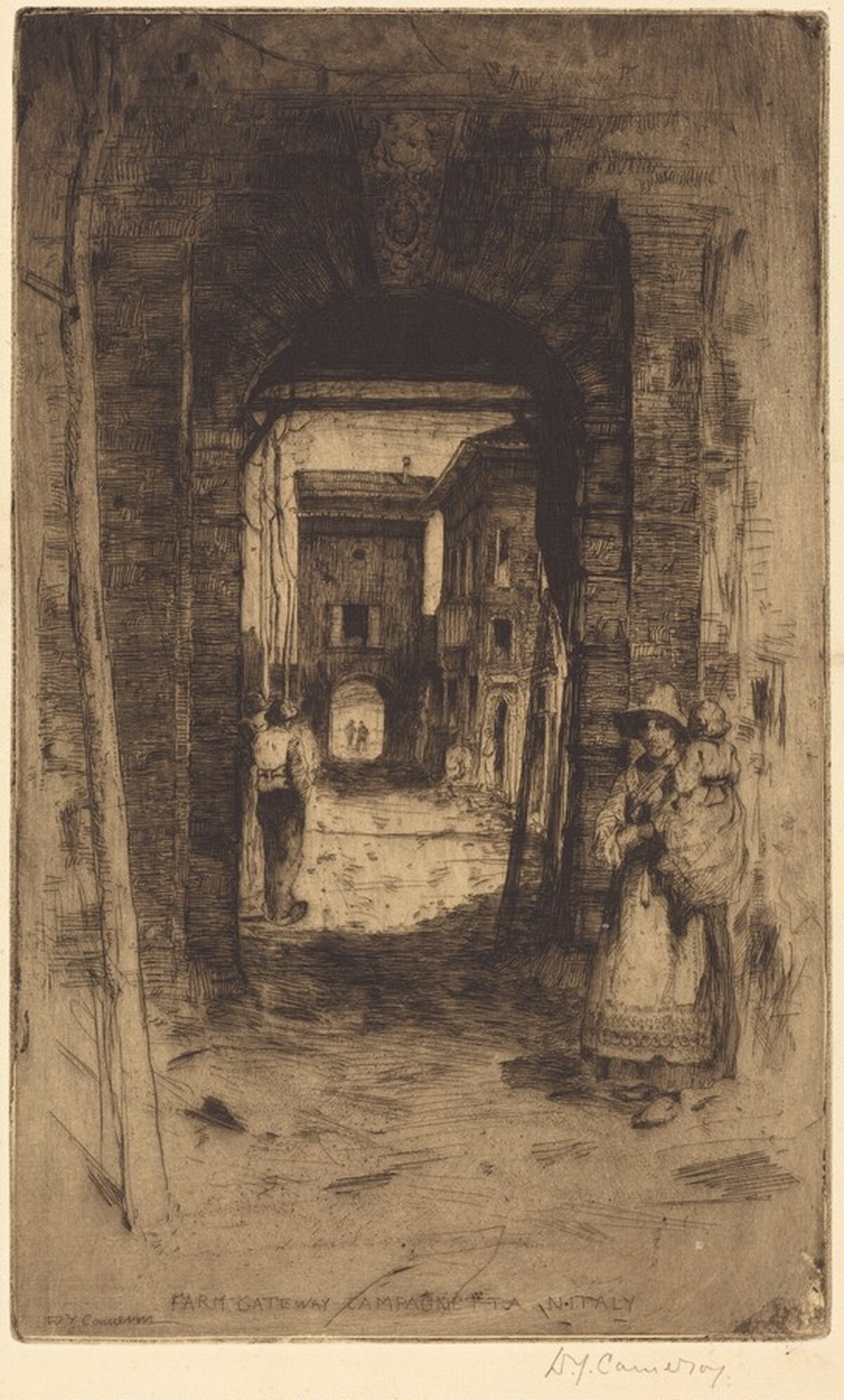 Farm Gateway, Campagnetta by David Young Cameron