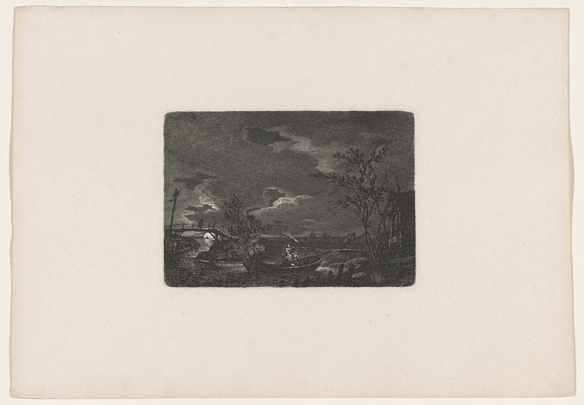 Night-Time Boat Ride by Carl August Lebschée