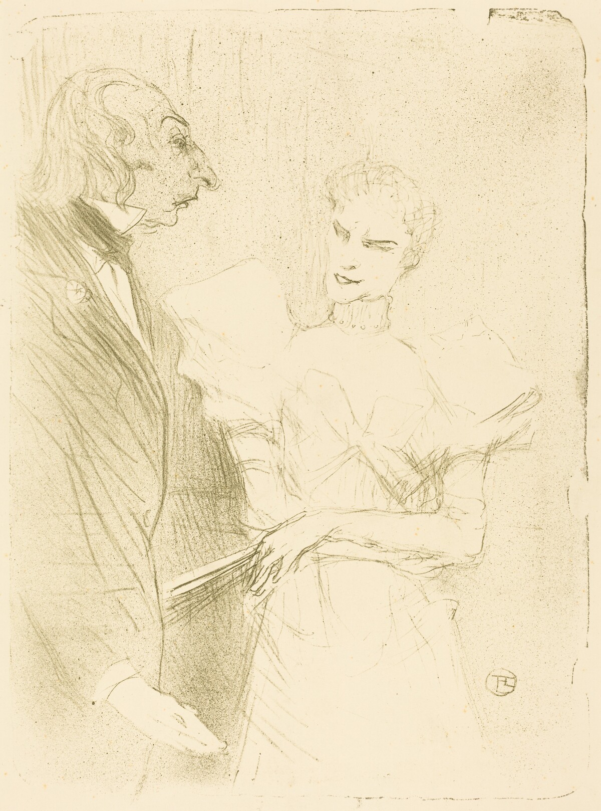 Brandes and Leloir in "Cabotins" (Brandès et Leloir dans "Cabotins") by Henri de Toulouse-Lautrec