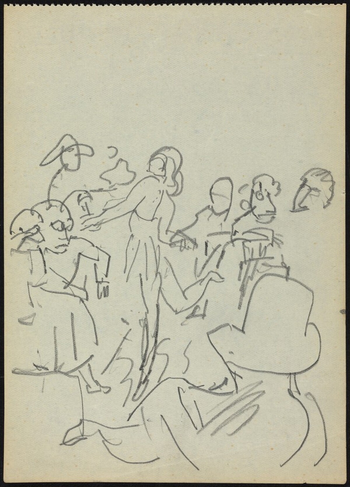 Dancer and Male Audience by Max Beckmann