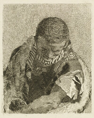 Head of a Moor Bending Forward