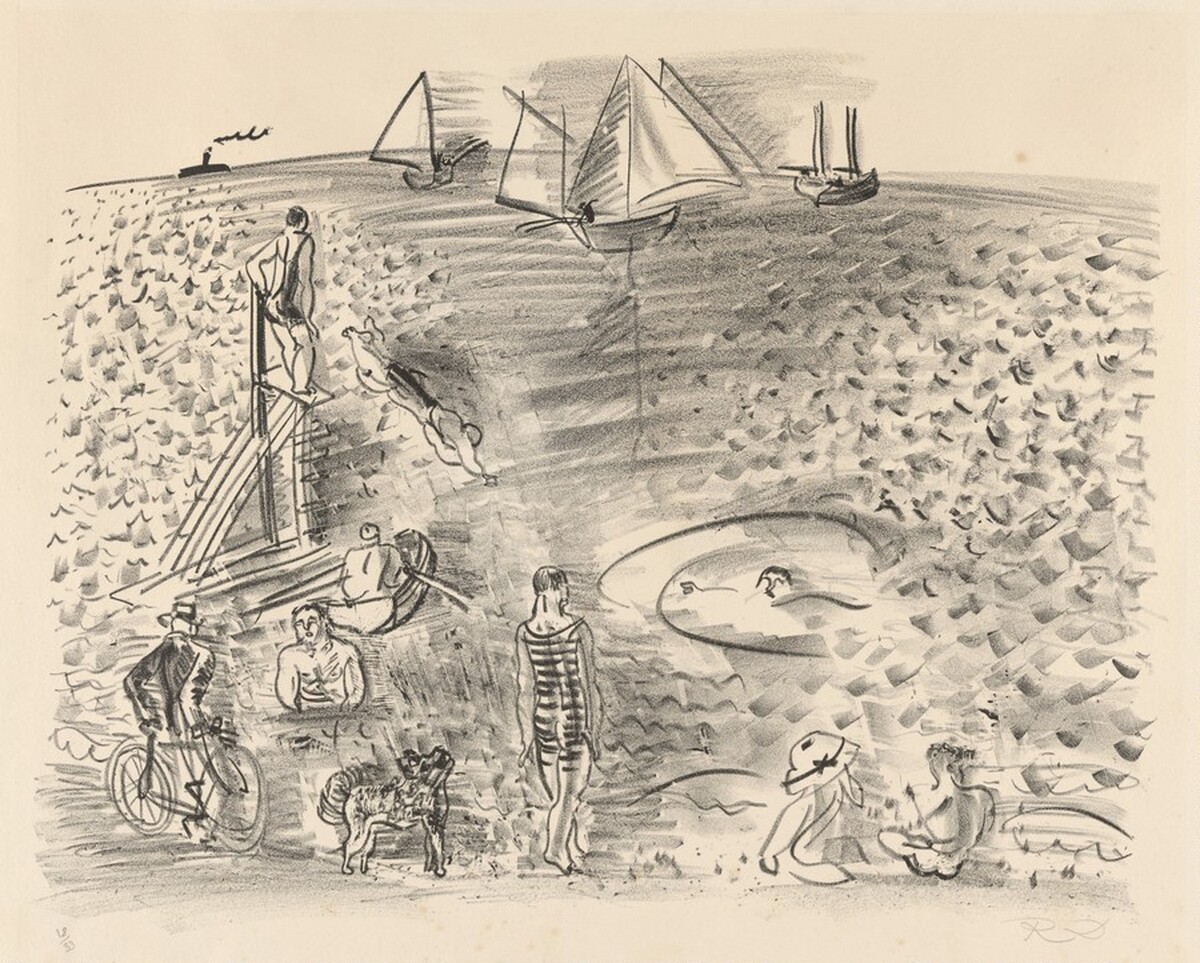 The Beach (La Plage) by Raoul Dufy