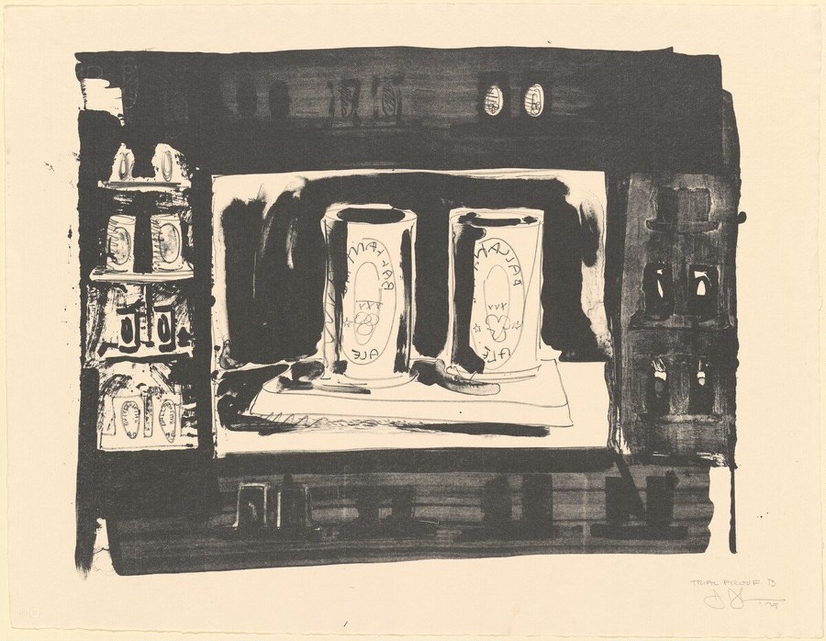 Ale Cans [trial proof B] by Jasper Johns