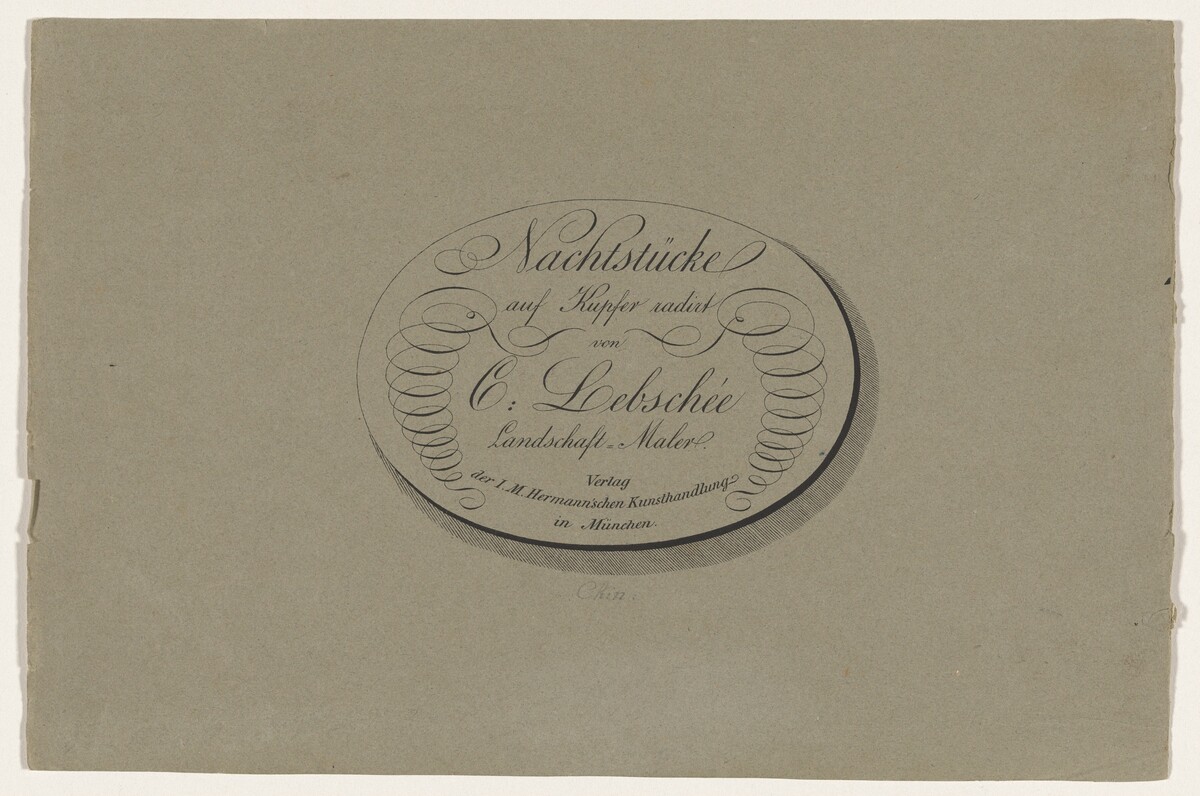 Title Page to Vier Nachtstücke by Carl August Lebschée