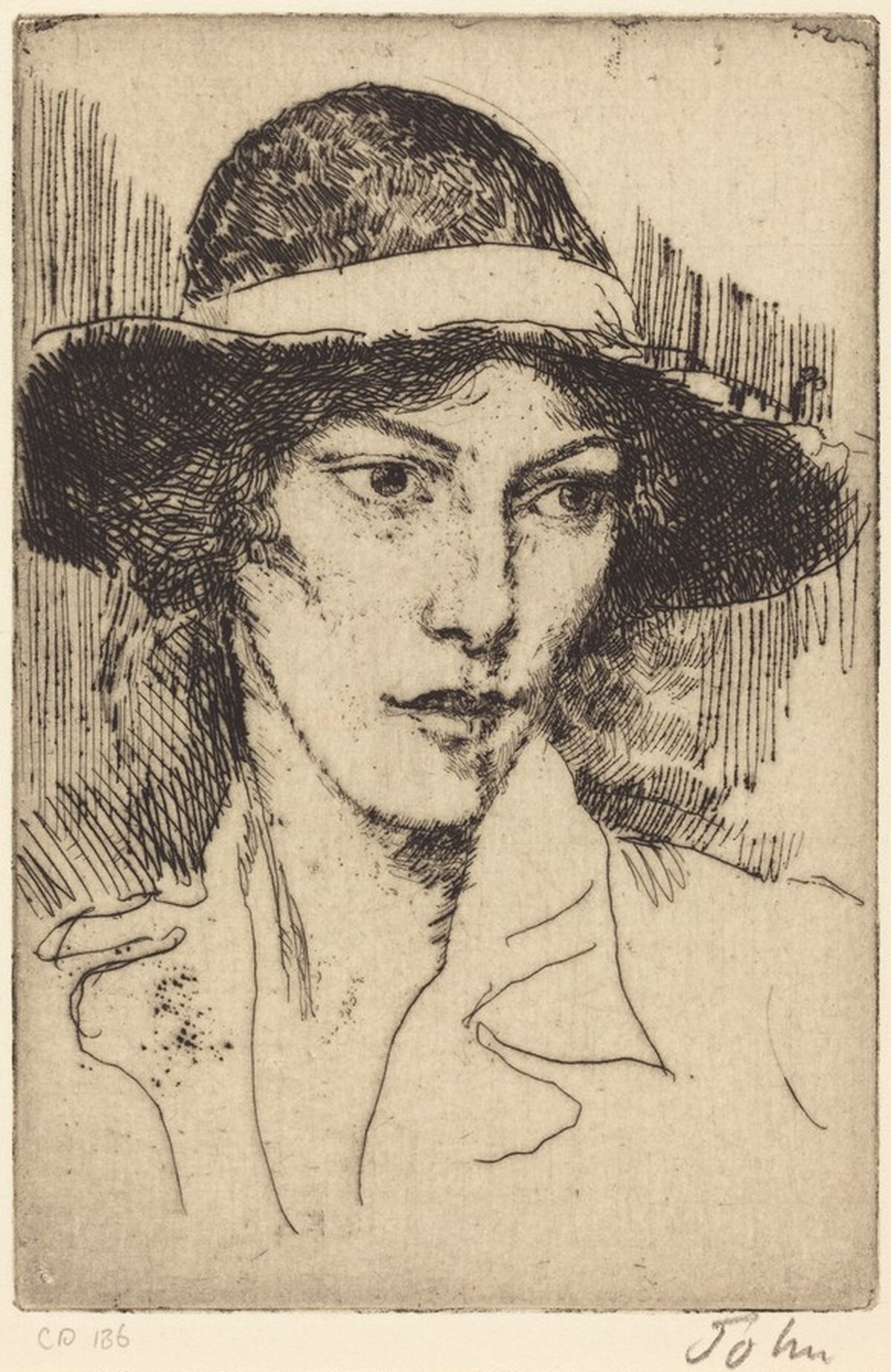 A Girl's Head - J by Augustus John
