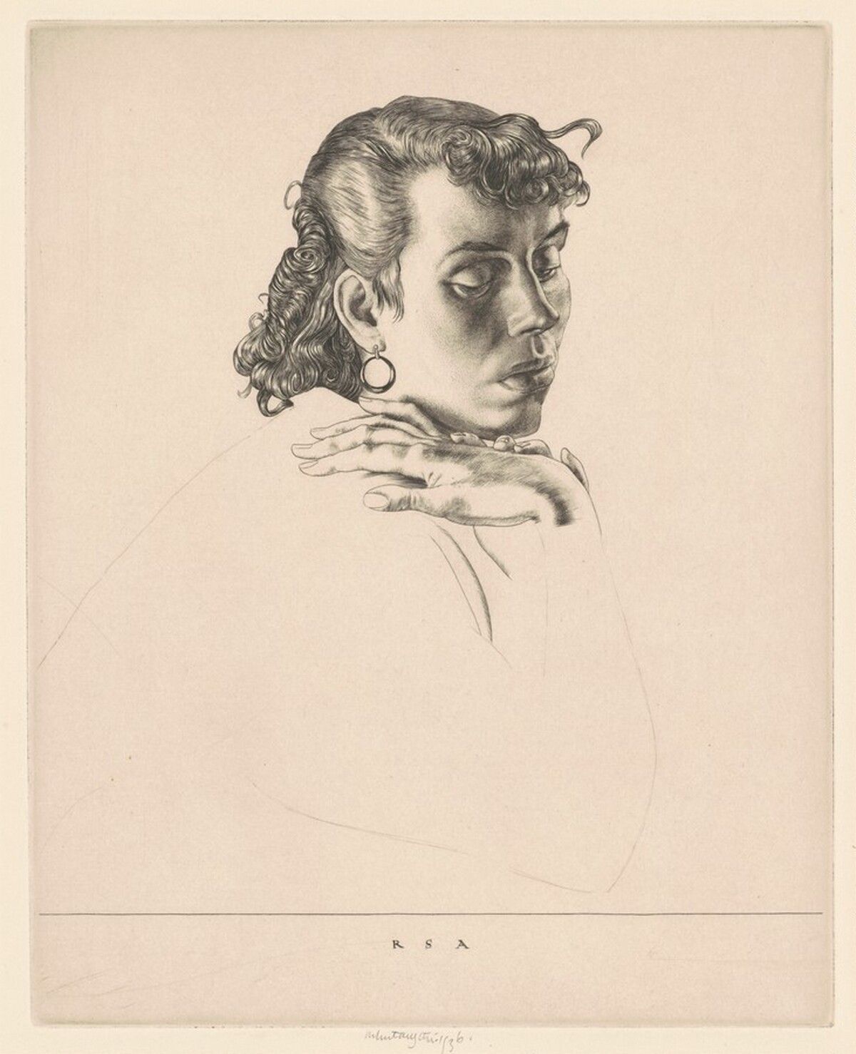 Study of a Girl's Head by Robert Austin