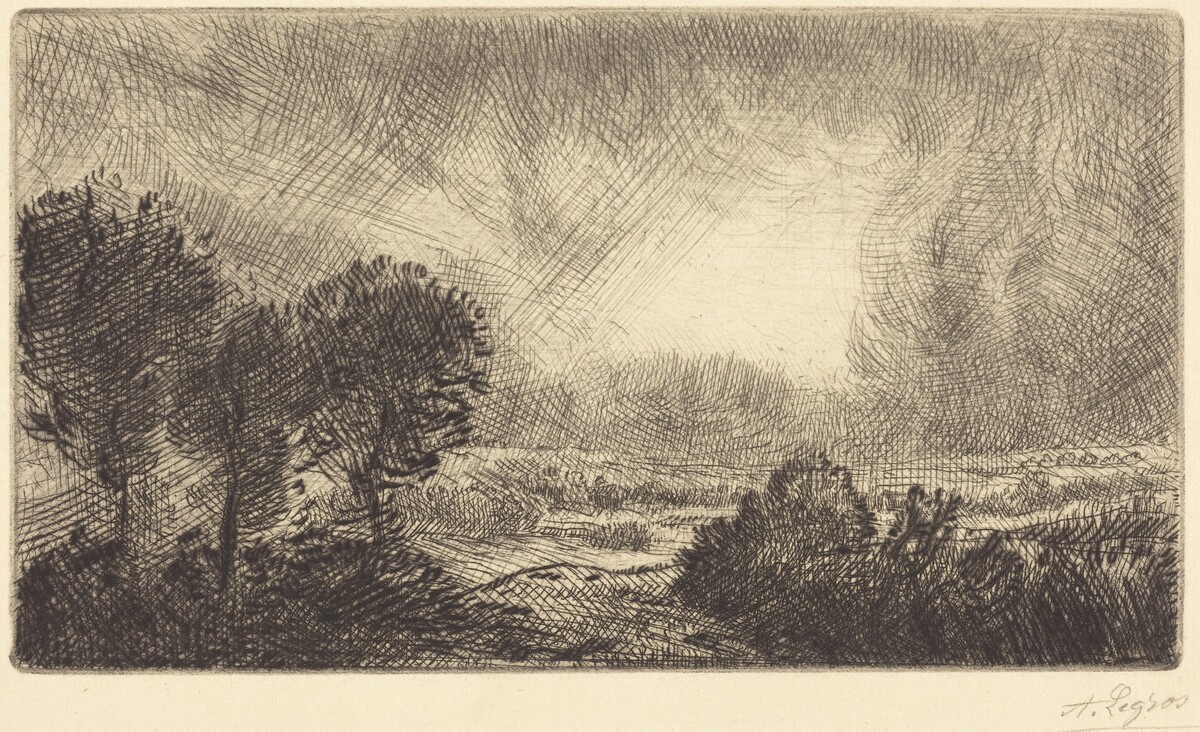 Landscape with Storm (Paysage d'orage) by Alphonse Legros