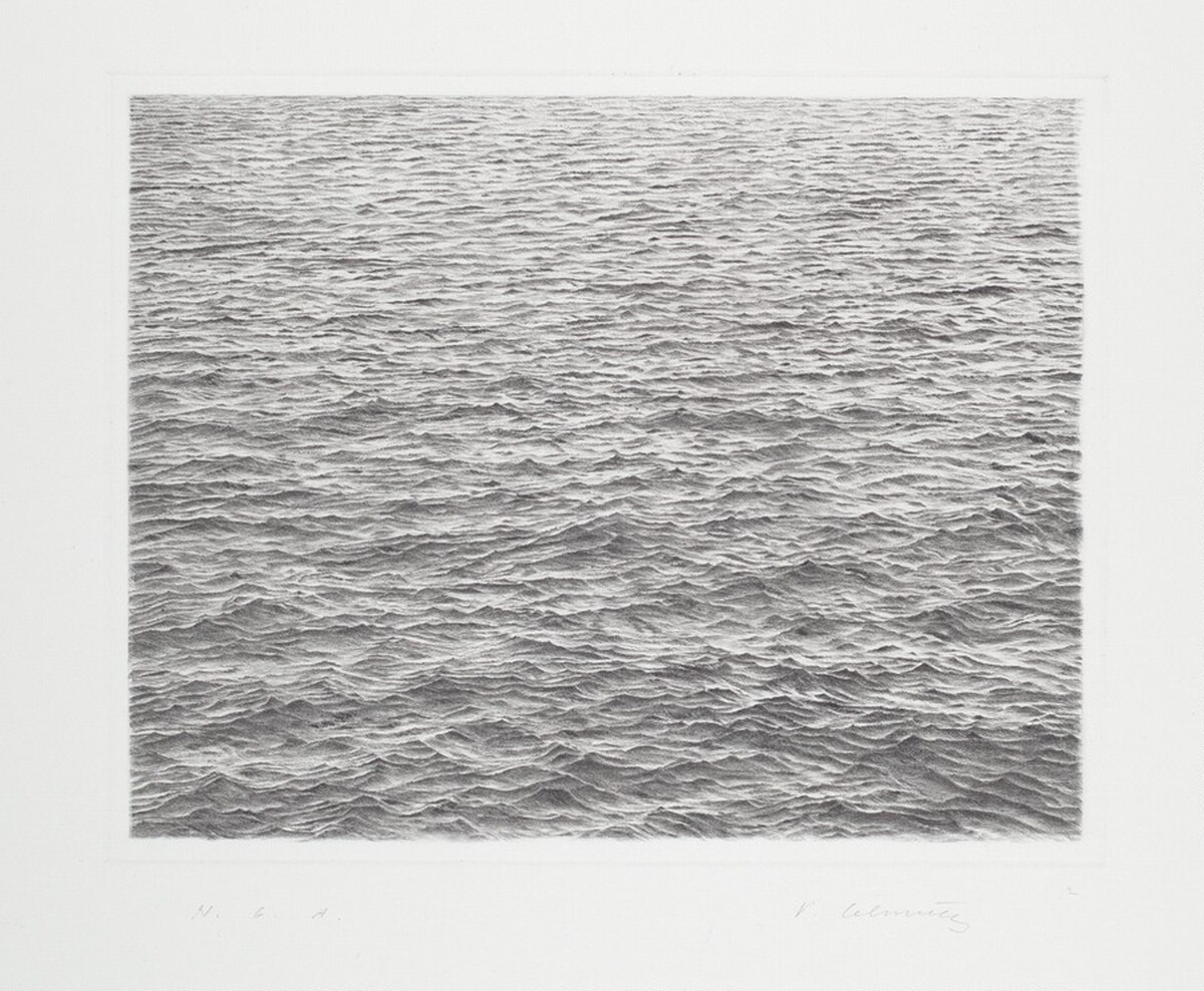 Drypoint—Ocean Surface by Vija Celmins
