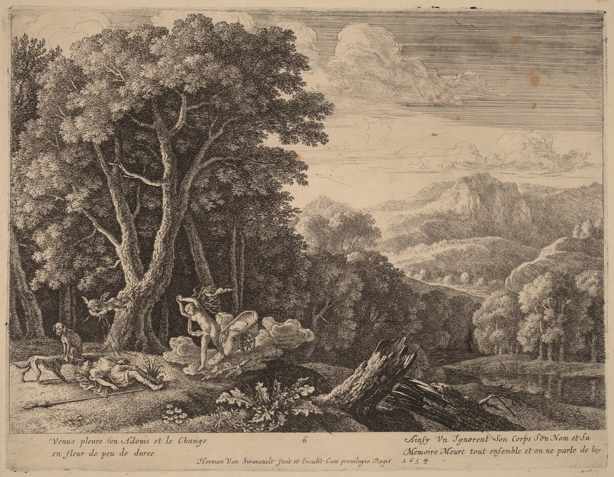 Venus Lamenting over Adonis' Death by Herman van Swanevelt