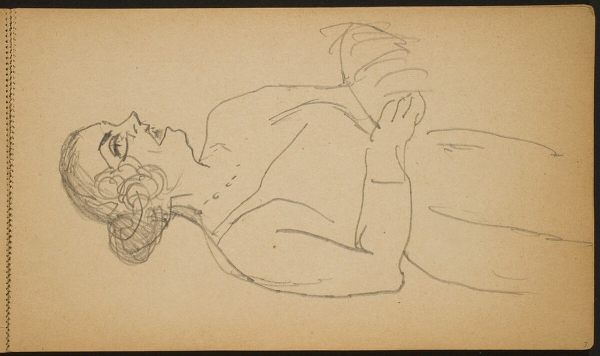 Singende Frau (Woman Singing) [p. 7] by Max Beckmann