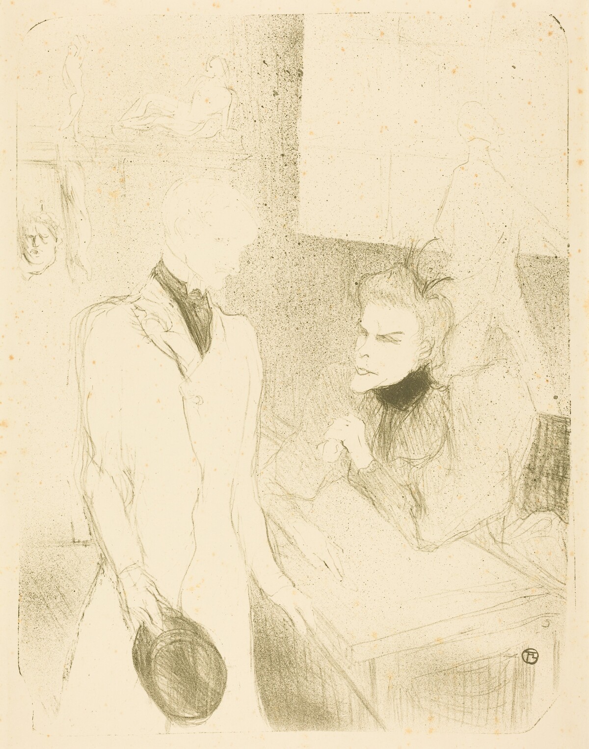 Brandes and Le Bargy in "Cabotins" (Brandès et Les Bargy dans "Cabotins") by Henri de Toulouse-Lautrec