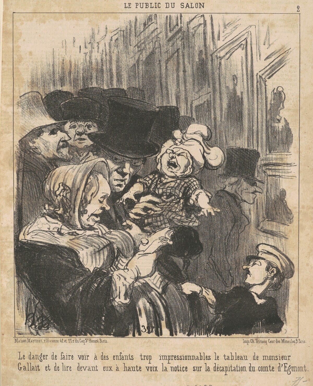 Le danger de faire voir a des enfants ... by Honoré Daumier