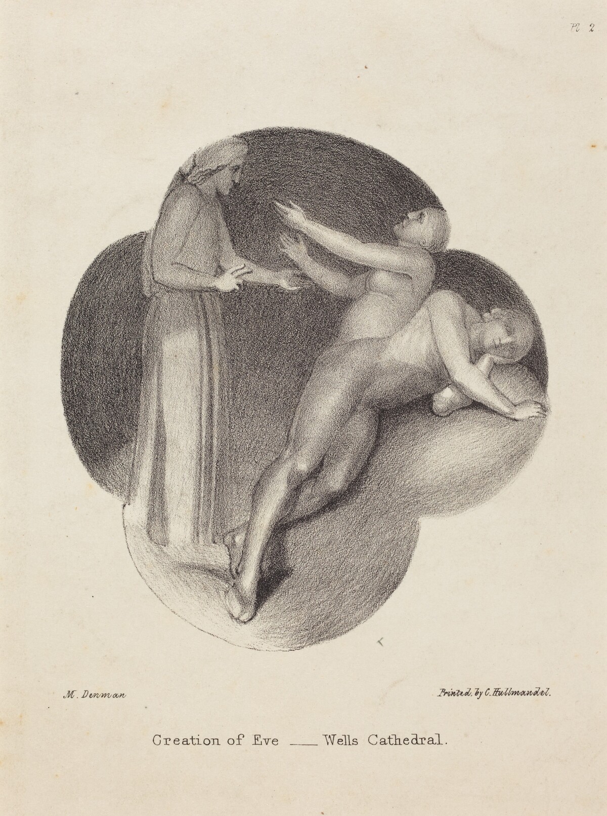 Creation of Eve, from Wells Cathedral by Maria Denman after John Flaxman