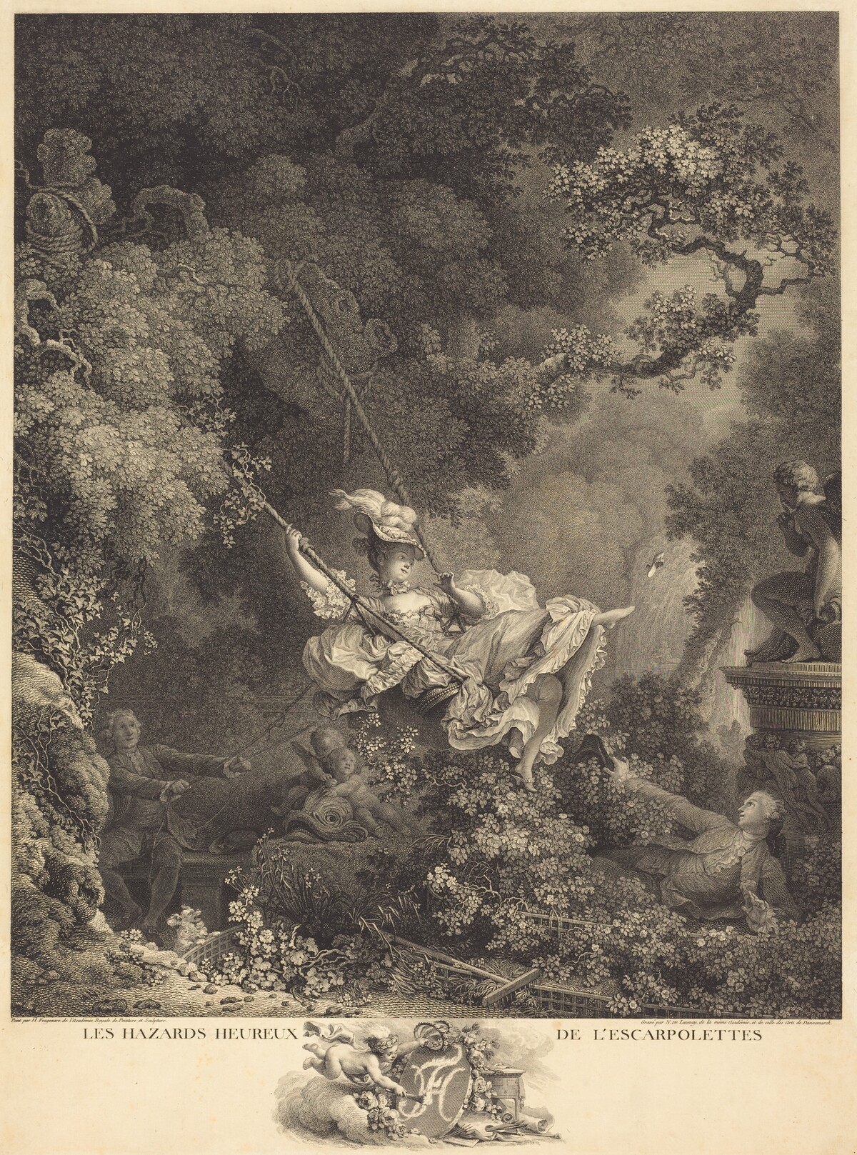 Les Hazards heureux de l'Escarpolettes (The Swing) by Nicolas Delaunay after Jean-Honoré Fragonard and Pierre-Philippe Choffard