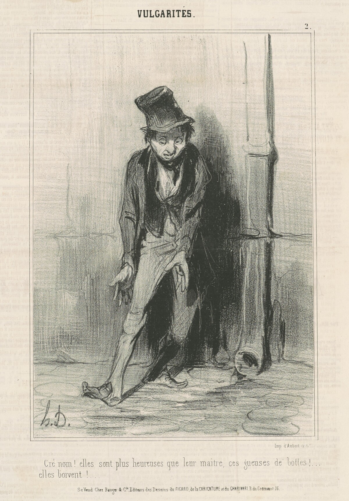 Cré nom: Elles sont plus heureuses ... by Honoré Daumier