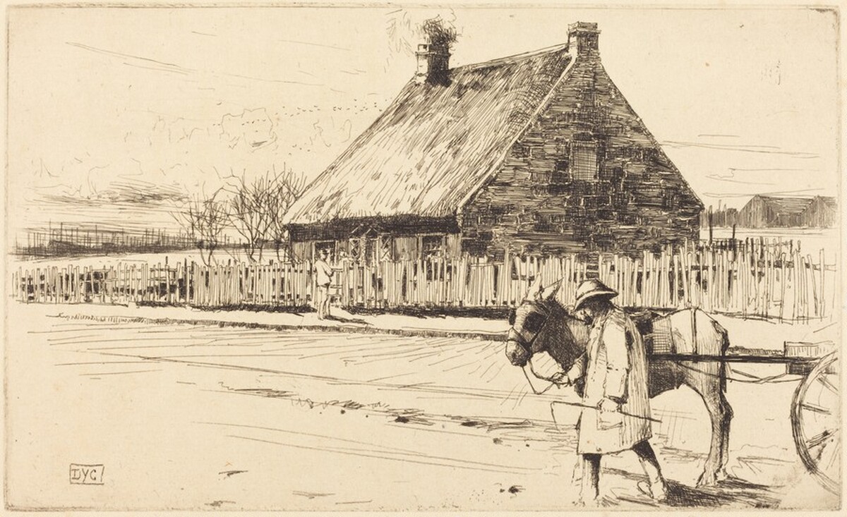 Granny Gibb's Cottage, Partick, No.2 by David Young Cameron