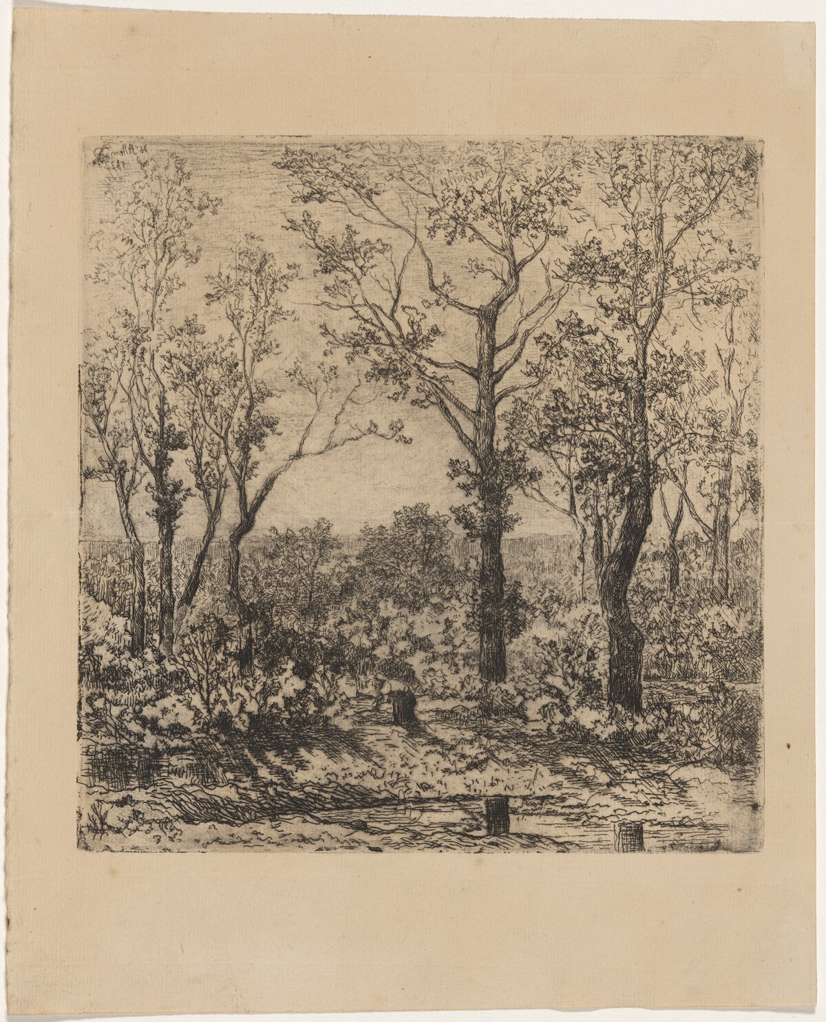 Bois de la charbonnière by Louis Hector François Allemand