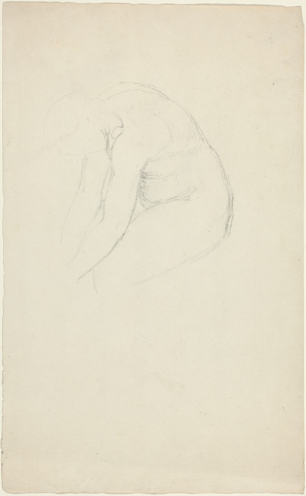 Seated Figure Bending Forward by John Flaxman