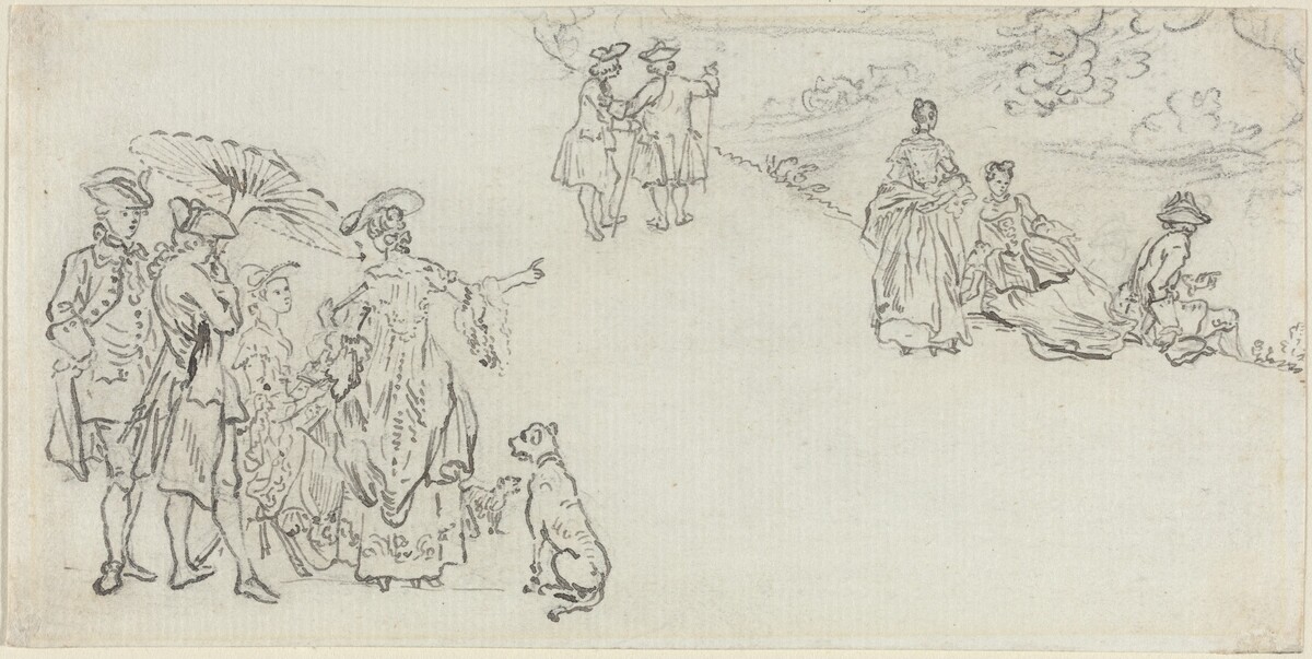 Ladies and Gentlemen in a Country Park by Paul Sandby
