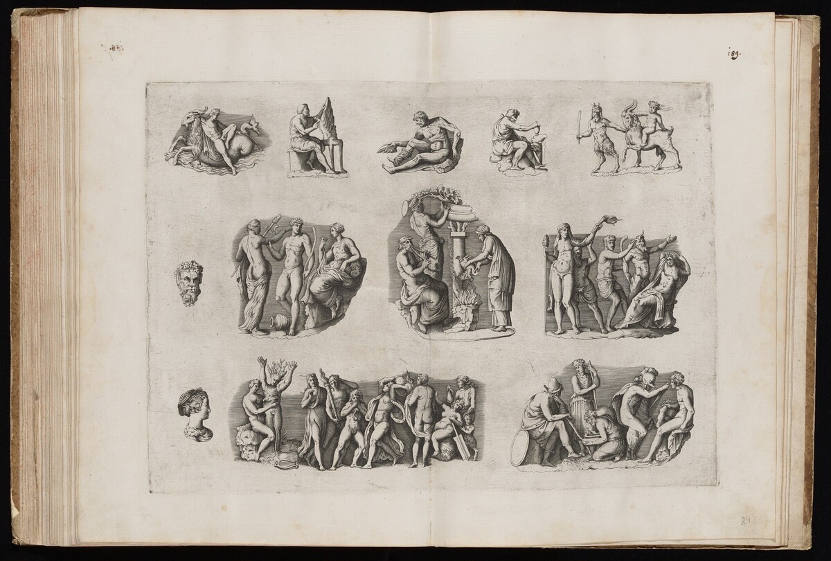 Fragments from Ancient Cameos in the Grimani Collection [Plate I] by Enea Vico