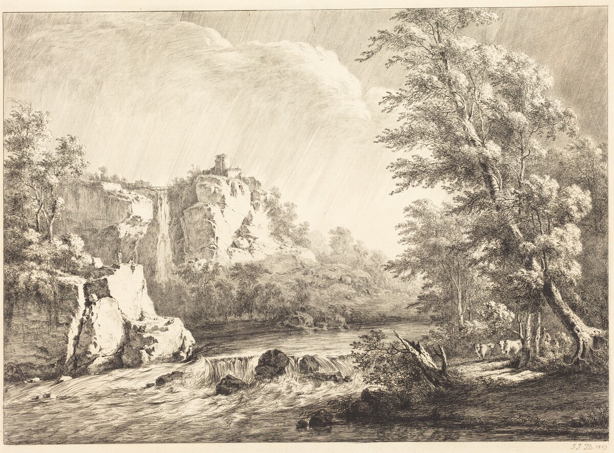 River Landscape with a Passing Storm by Jean-Jacques de Boissieu