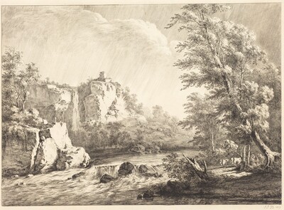River Landscape with a Passing Storm