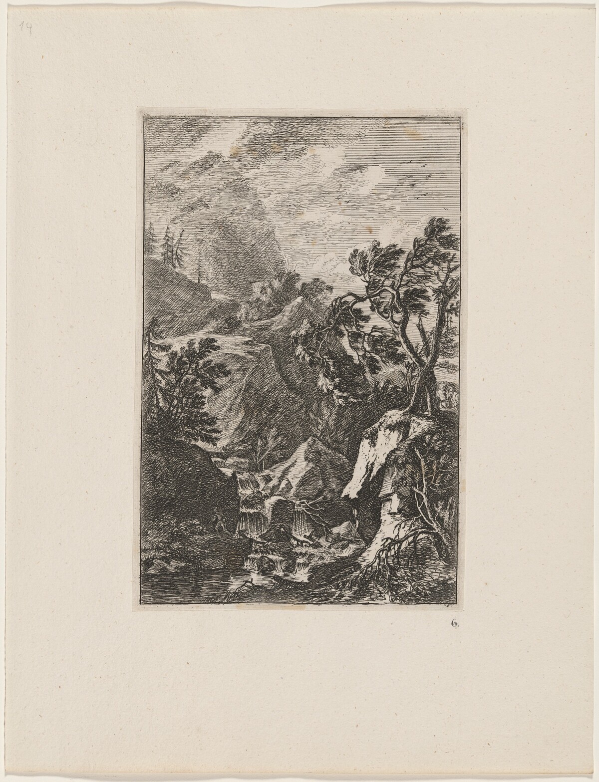 Two Men beside Two Trees by Joachim Franz Beich