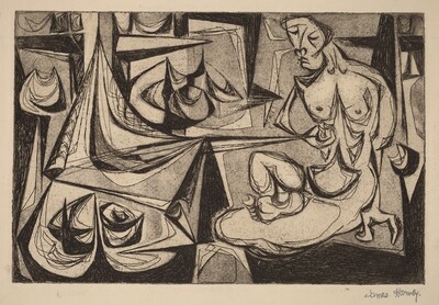Untitled (Seated Nude Model)