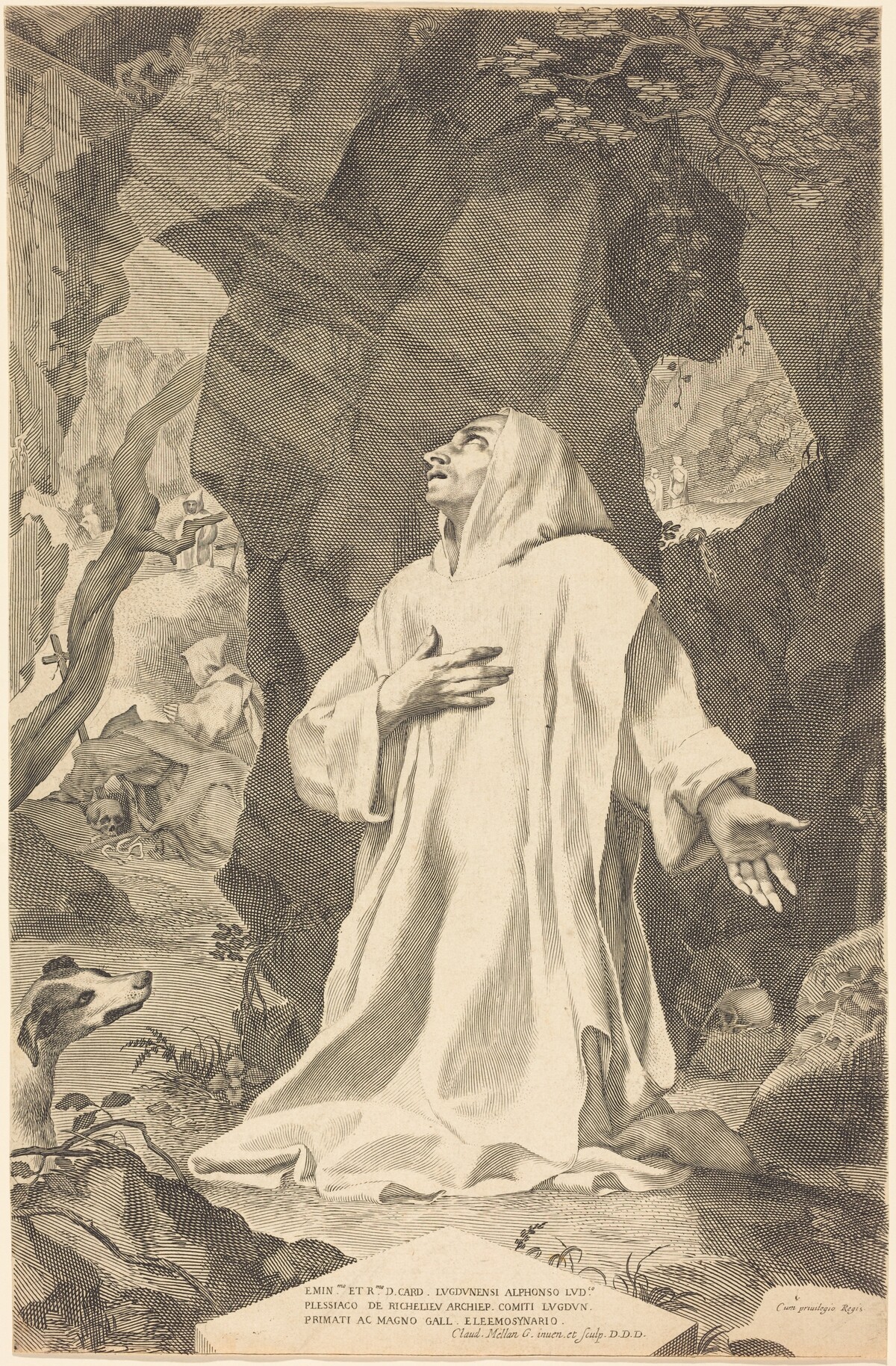 Saint Bruno by Claude Mellan