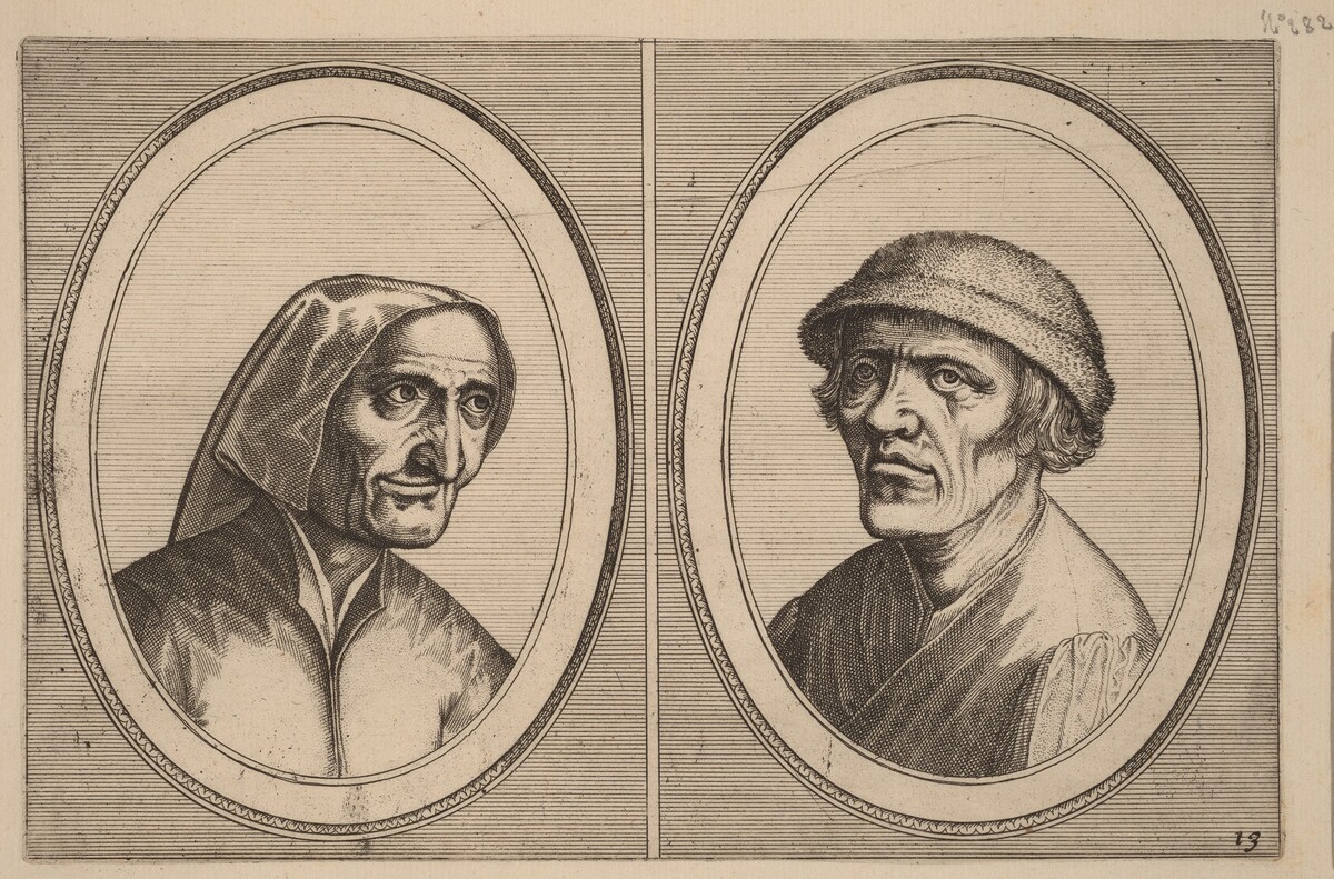 "Maey Veeghde-pot" and "Pannetje Vet" by Johannes and Lucas van Doetechum after Pieter Bruegel the Elder