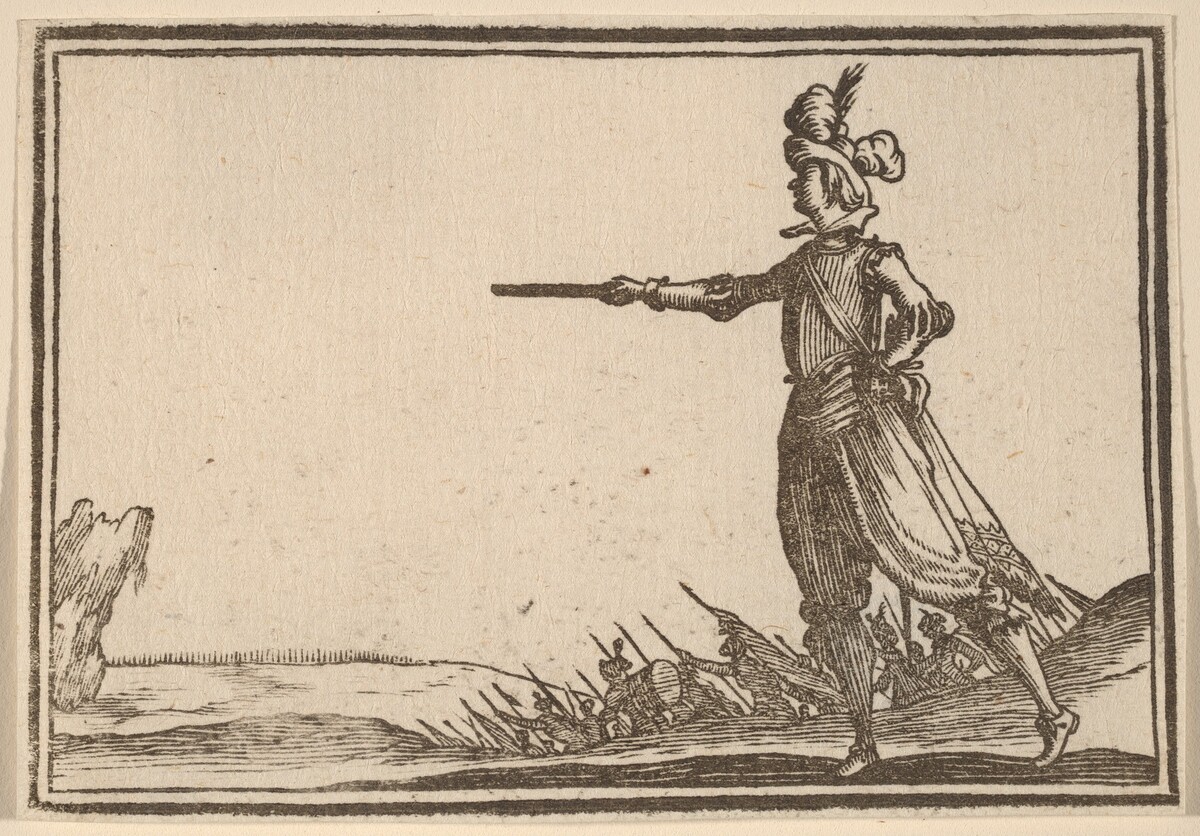 Military Commander on Foot by Edouard Eckman after Jacques Callot
