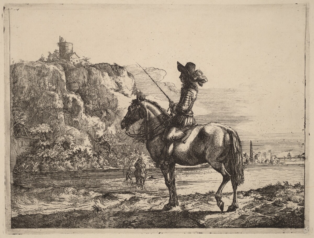 River Landscape with Horseman by Jacob Duck