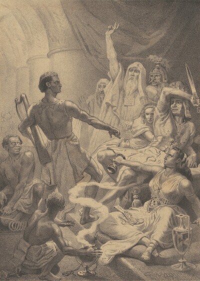 David Playing before Saul