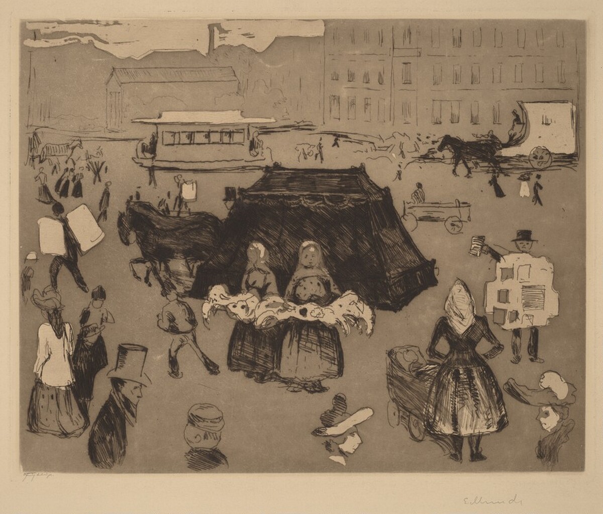 Potsdamer Platz by Edvard Munch