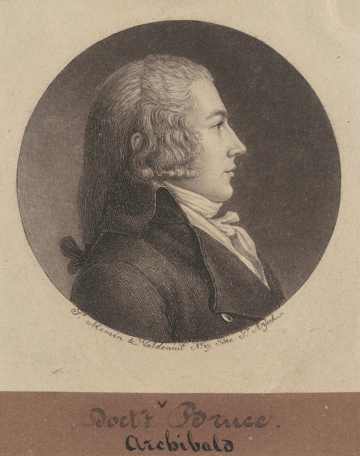 Archibald Bruce by Charles B. J. Févret de Saint-Mémin