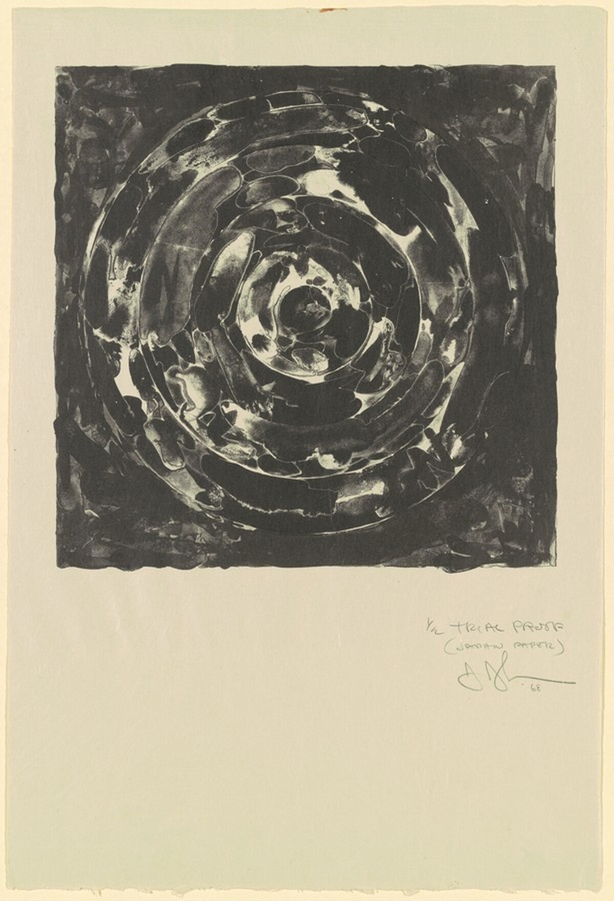 White Target [trial proof] by Jasper Johns