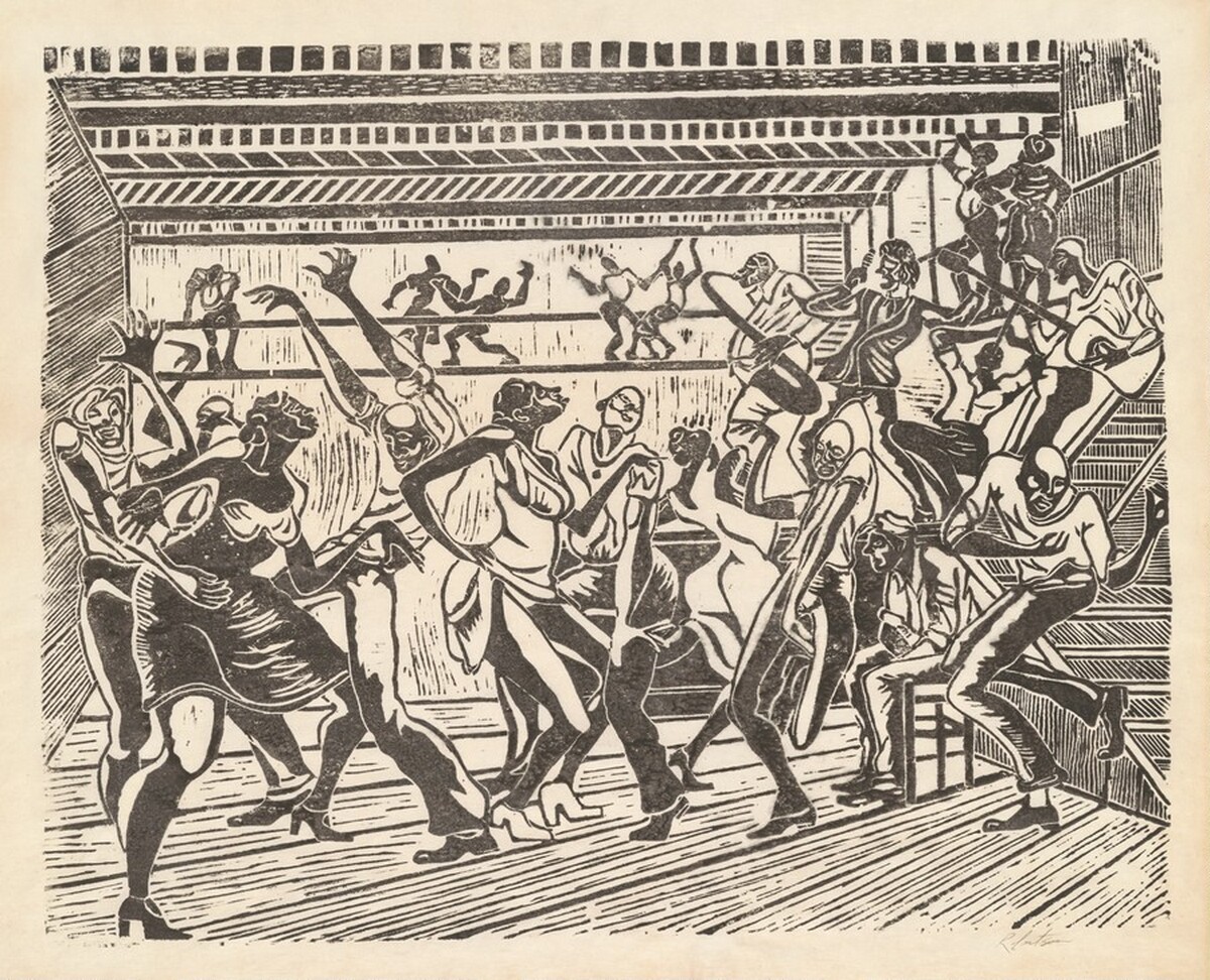Untitled (Jitterbugging At Black Dance Hall) by Unknown