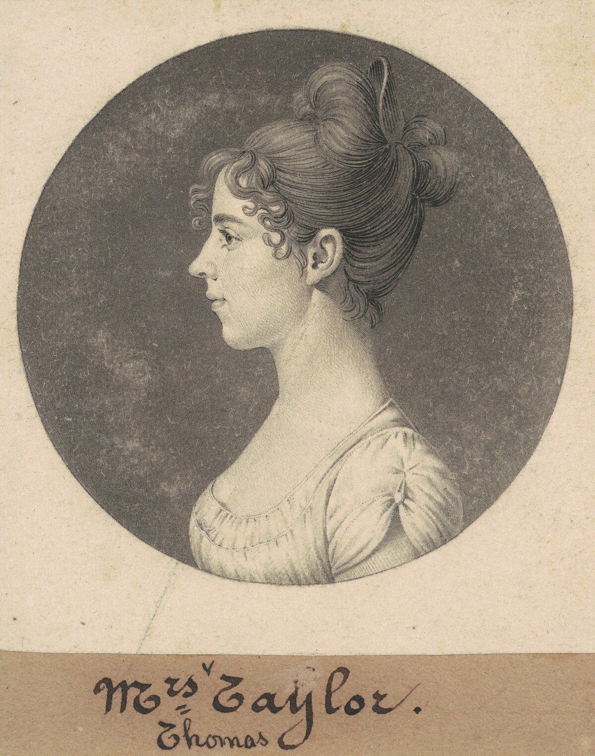 Lucy Harrison Singleton Taylor by Charles B. J. Févret de Saint-Mémin