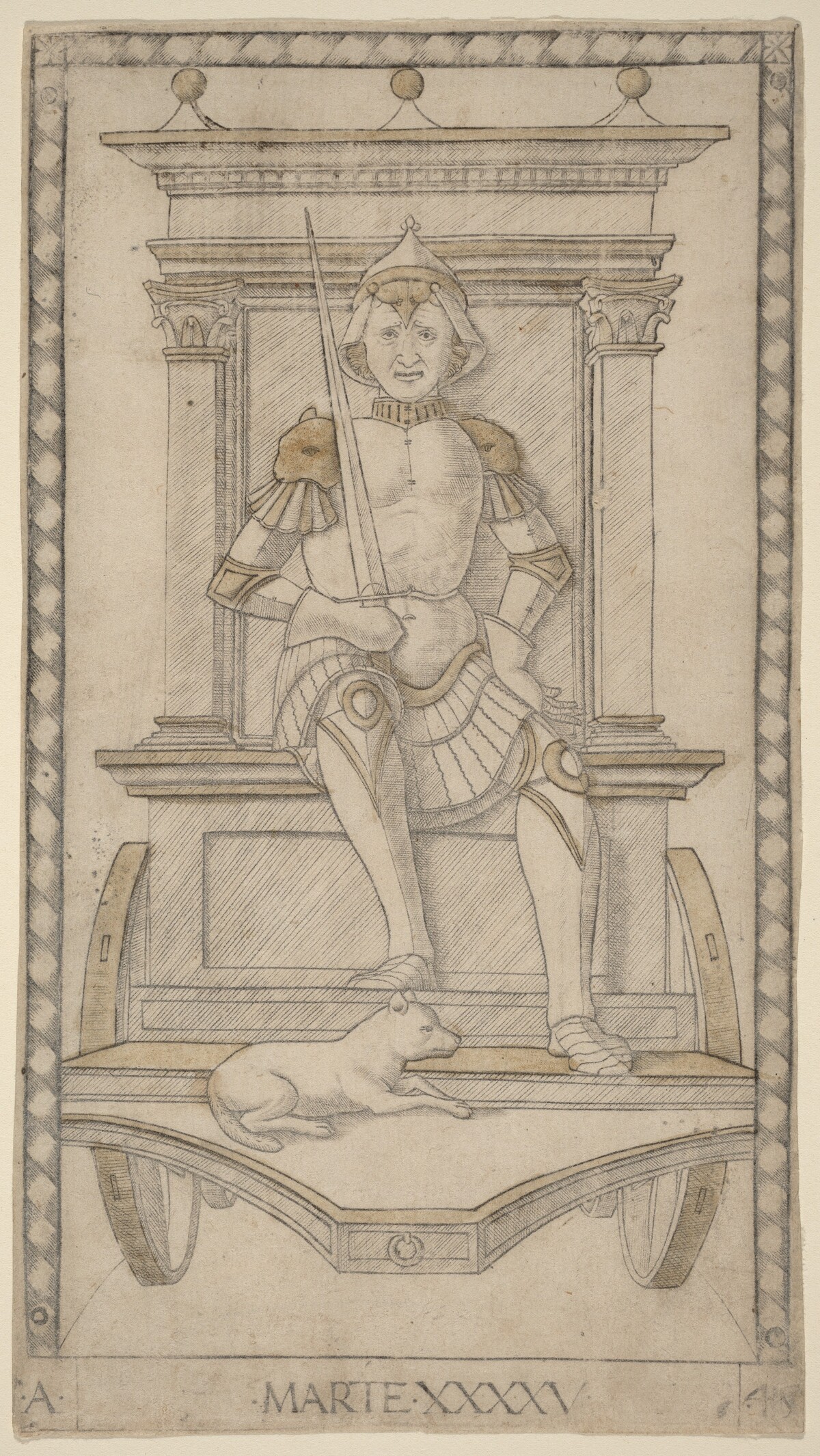 Marte (Mars) by Master of the E-Series Tarocchi
