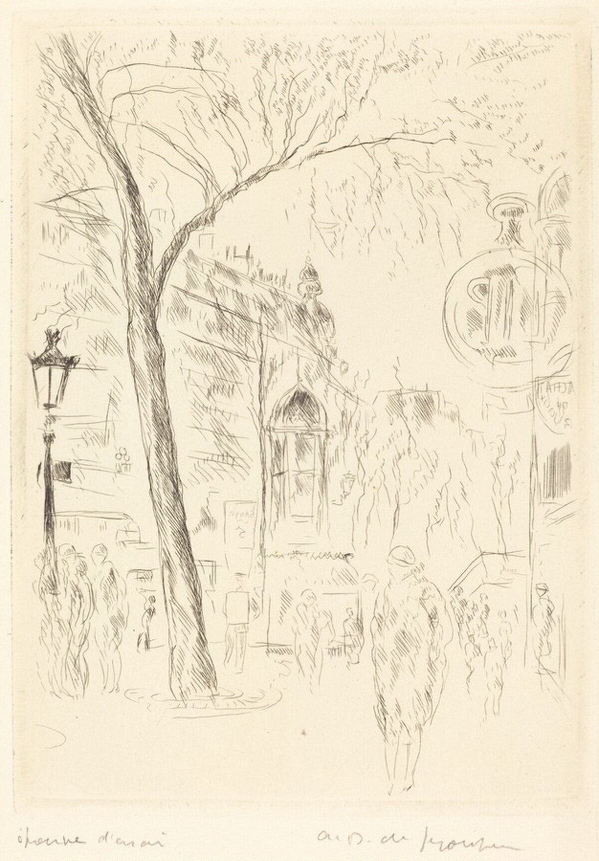 Boulevard Saint-Denis by André Dunoyer de Segonzac