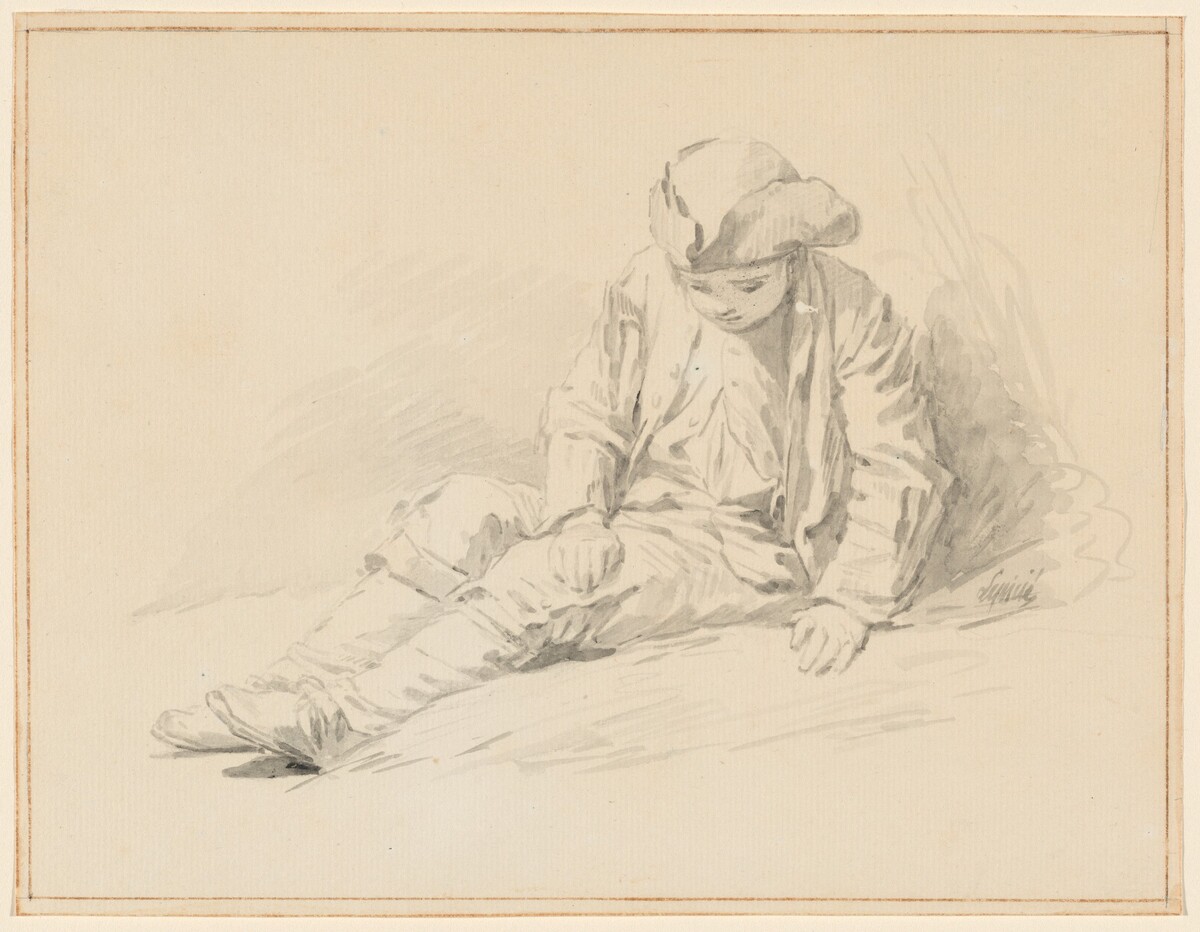 Seated Boy with Head Down by Nicolas-Bernard Lépicié