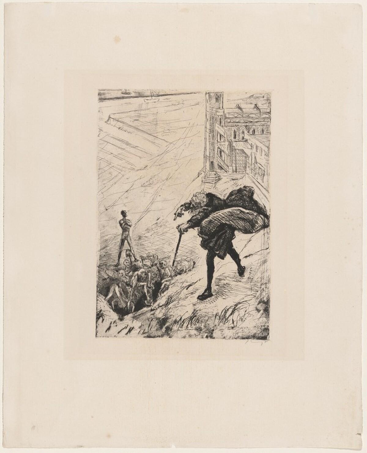 Faust and the Ditchdigging Workers by Max Slevogt