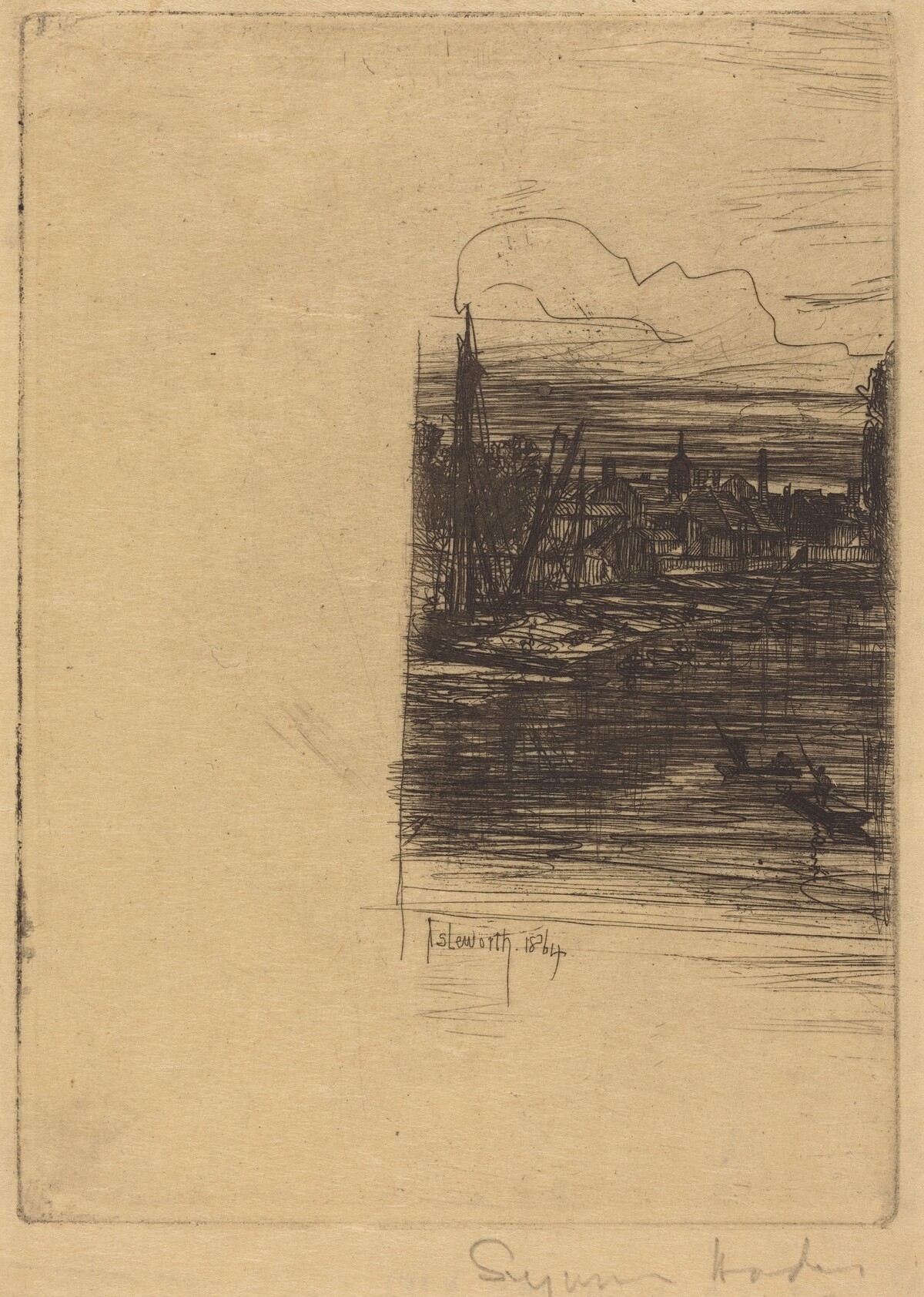 Isleworth by Francis Seymour Haden