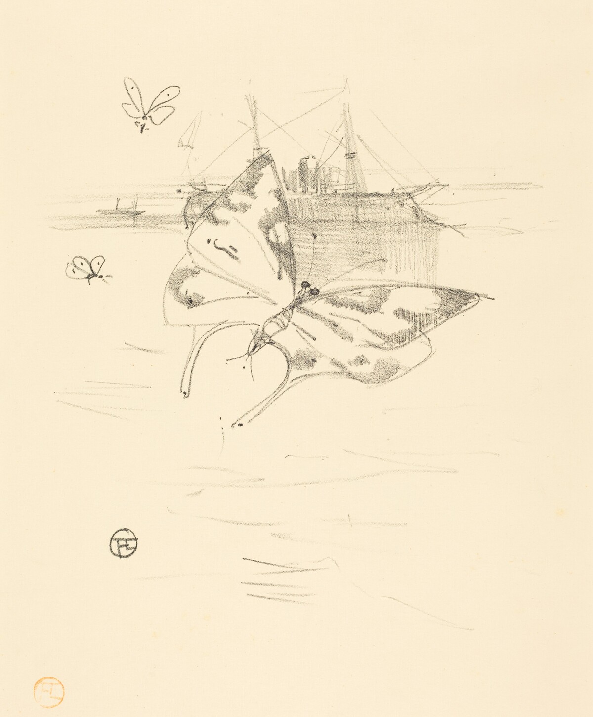 Les papillons by Henri de Toulouse-Lautrec