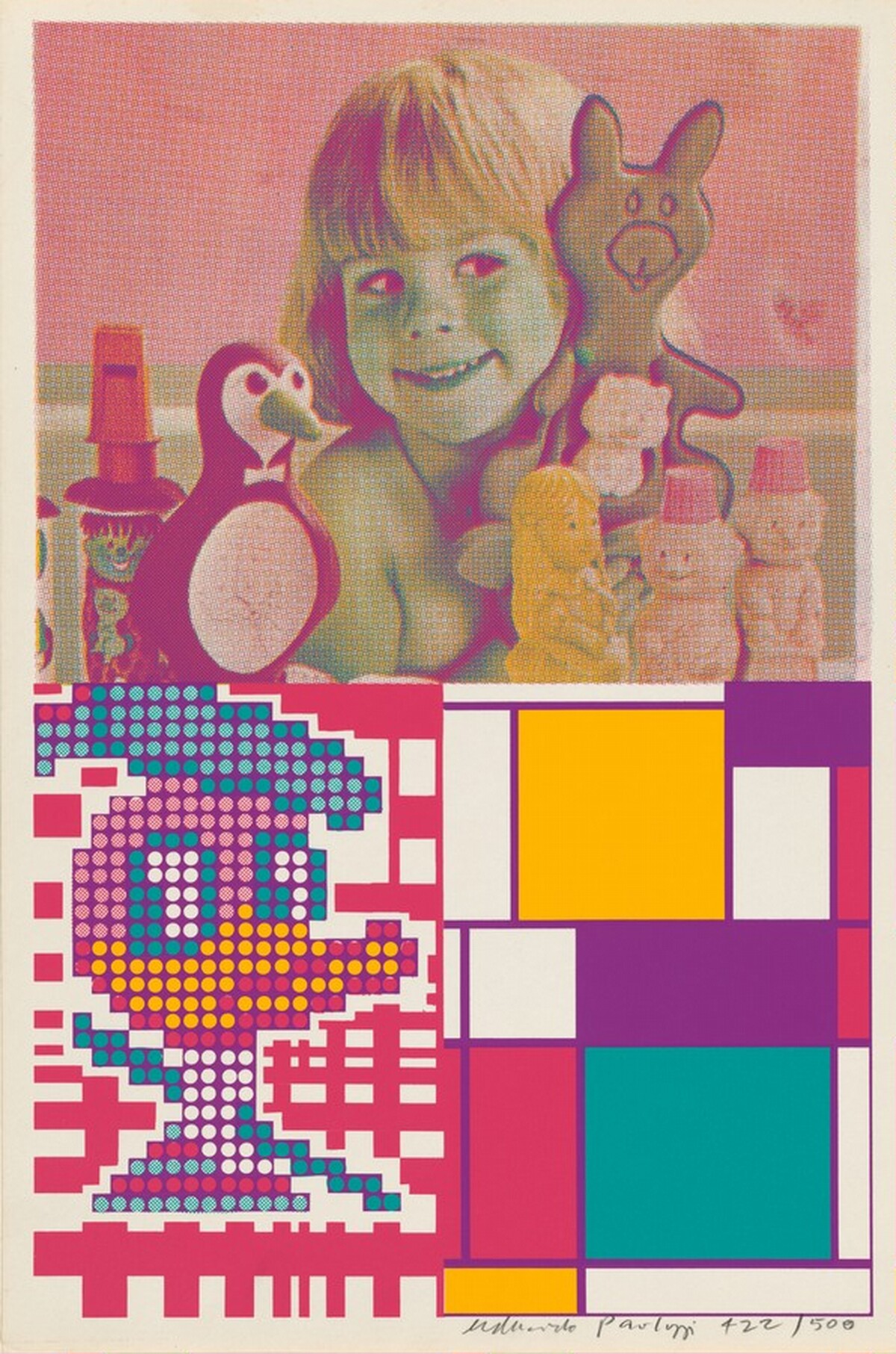 Donald Duck Meets Mondrian by Eduardo Paolozzi